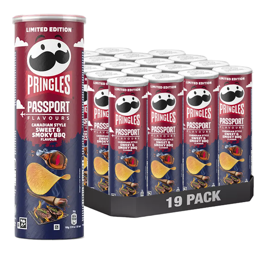 Pringles Sweet & Smokey BBQ 165g x 19st