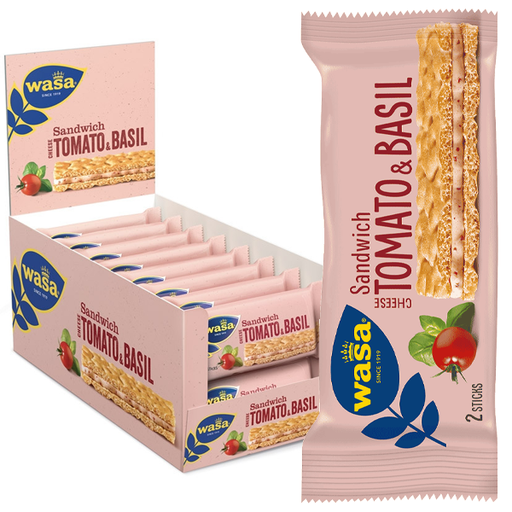 Wasa Sandwich Cheese Tomato Basil 24x40g