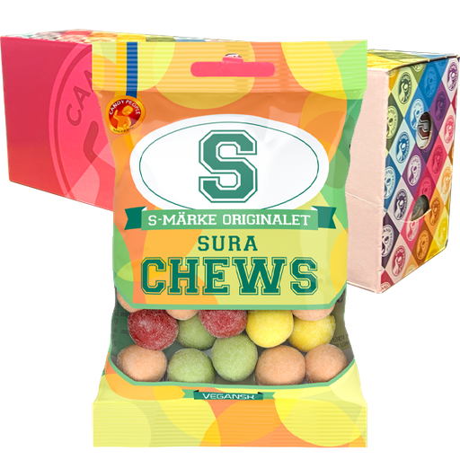 S-Märke Chews Sura 18st x 70g