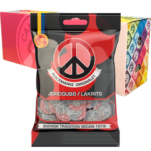 Peacemärke Jordgubb/Lakrits 80g x 18st
