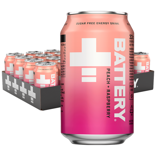 Battery Peach Raspberry 33cl x 24st