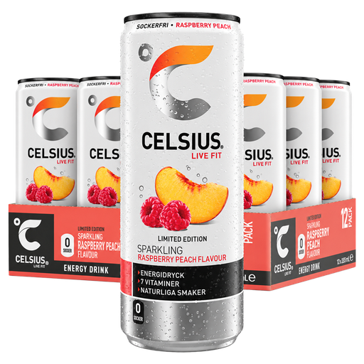 Celsius Raspberry Peach 25cl x 12st