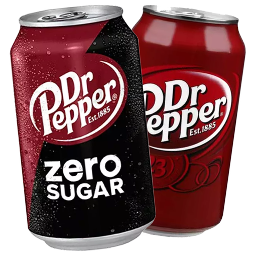 Dr Pepper Zero and Regular