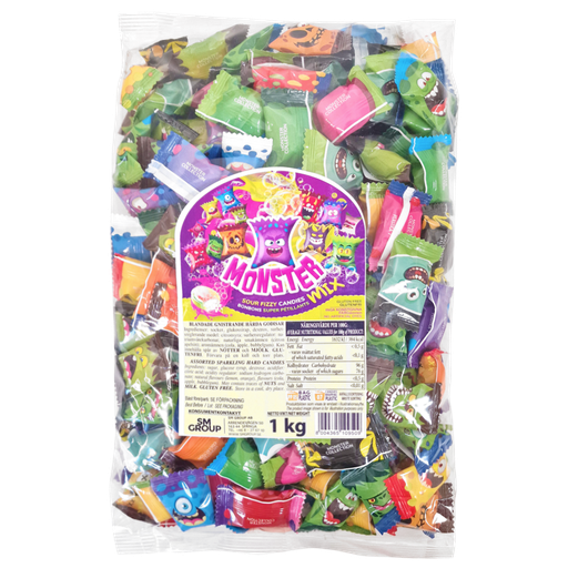 MONSTER MIX SOUR FIZZY CANDIES 1KG