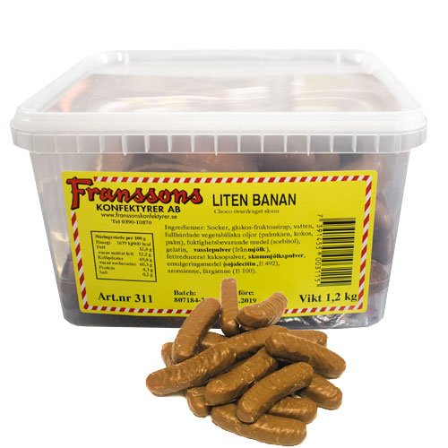 BANAN LITEN CHOKLAD - 1,2 kg