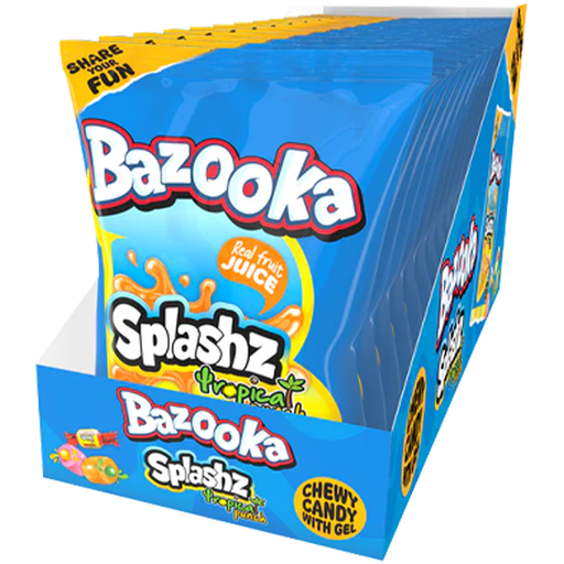 Bazooka Splashz Tropical Punch 120g-12st