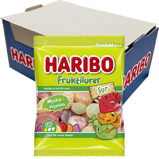 Haribo Sura Furktilurer 75g x 24st