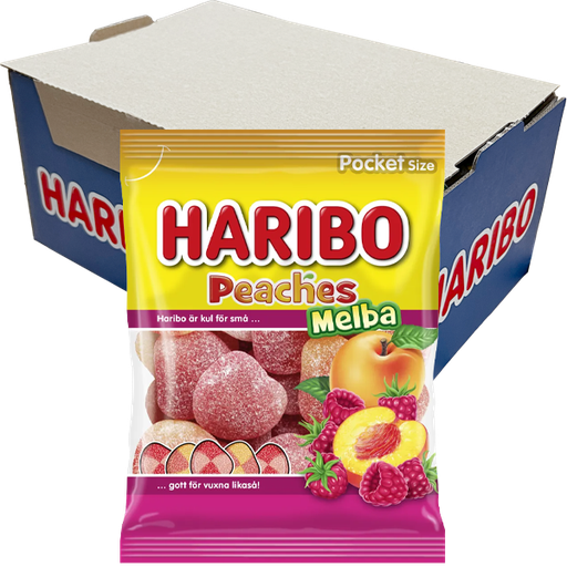 Haribo Peaches Raspberry 80g x 24st