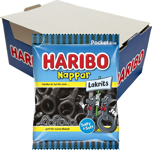 Haribo Salta Nappar 80g x 20st