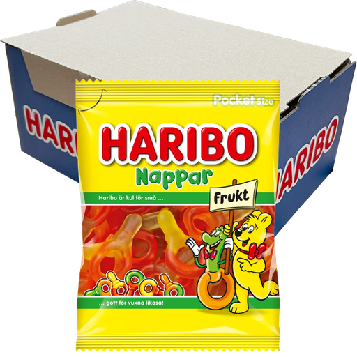 Haribo Fruktnappar 80g x 24st