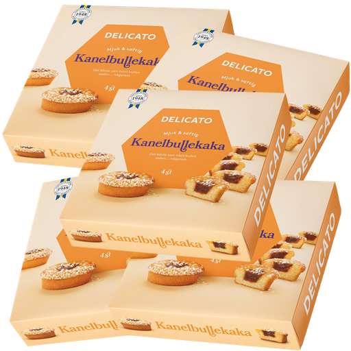 5st - Delicato Kanelbullekaka 4-pack