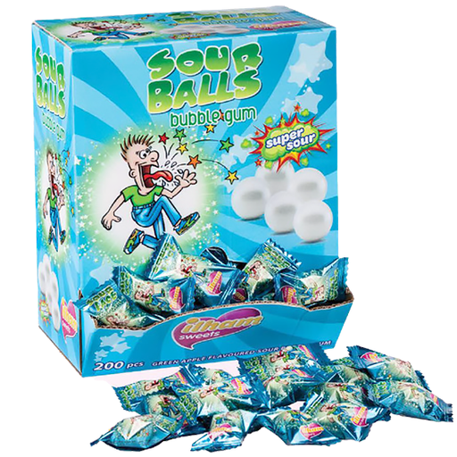 Sour Balls Bubble Gum Automat - 200st