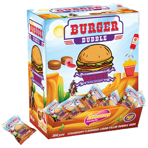 Burger Bubble Gum Automat - 200st