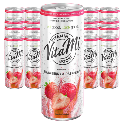 Vitami Strawberry & Raspberry 33cl x 24