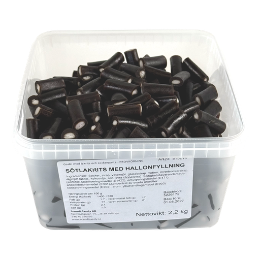 Sötlakrits med Hallonfyllning 2.2kg