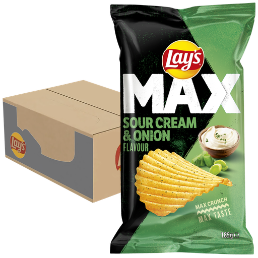 Lay´s Max Sour Cream & Onion 22st x 185g