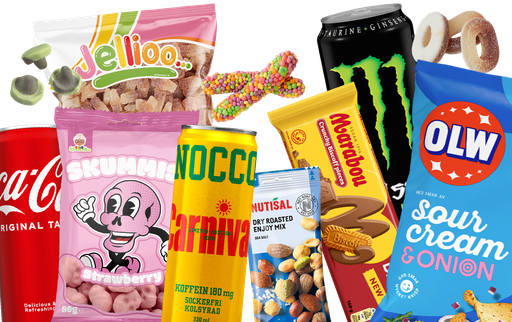 Banner med bild på olika produkter