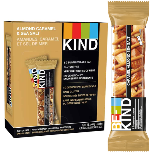Be-Kind Caramel Almond&Seasalt 40gx12st