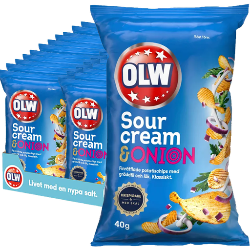 OLW Sourcream & Onion 40g - 20st