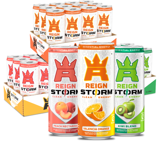 Bild på Flak av Reign Storm som är på kampanj 89kr flaket + pant