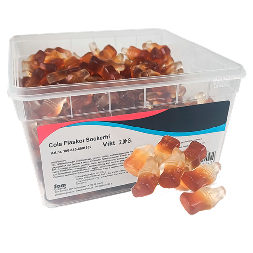 Colaflaskor Sockerfri 2KG