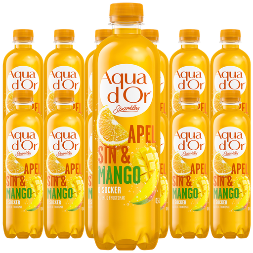 Aquador Apelsin/Mango Kolsyrad 50cl x 12