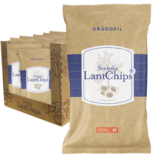 Lantchips Gräddfil 10st x 200g