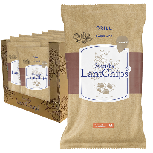 Lantchips Grill Räfflade 10st x 200g