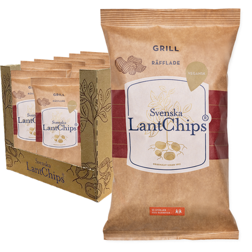 Lantchips Grill Räfflade 10st x 200g