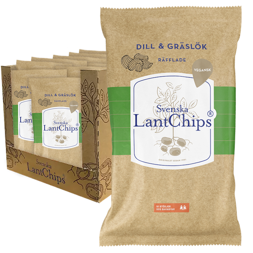 Lantchips Dill Räfflade 10st x 200g