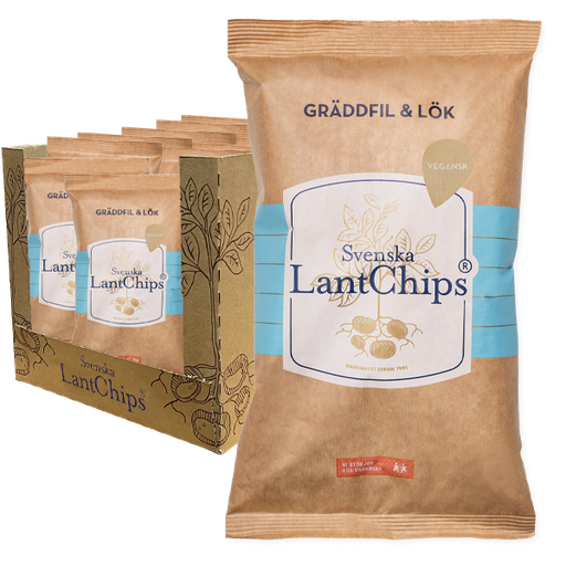 Lantchips Gräddfil & Lök 10st x 200g