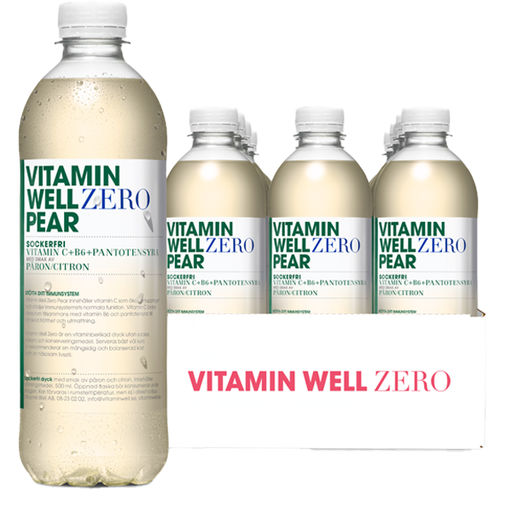 Vitamin Well Zero Pear 50cl x 12st