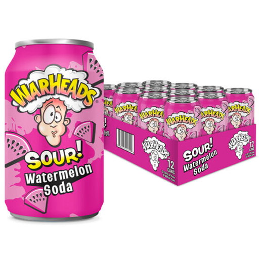 Warheads Sour Soda Watermelon 12x355ml