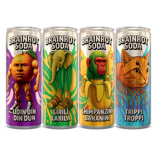 Brainrot Soda Mix 4-pack 25cl