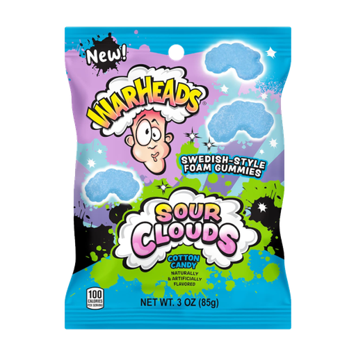 Warheads Sour Clouds Cotton Candy 85g