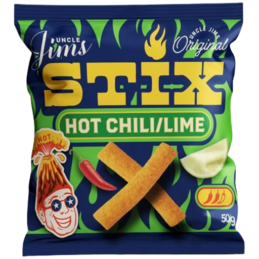 Uncle Jim's Stix Hot Chili & Lime 50G