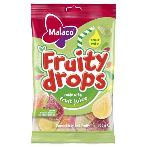 Malaco Fruity Drops Sour 100g
