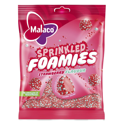 Sprinkled Foamies Sour Strawberry 110g