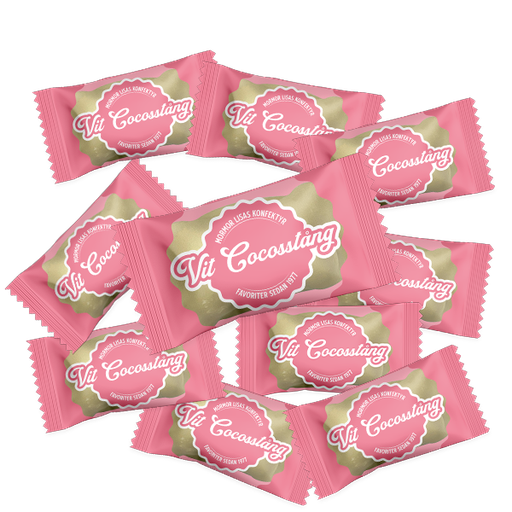 10st - Mormor Lisas Vit Cocosstång 10g