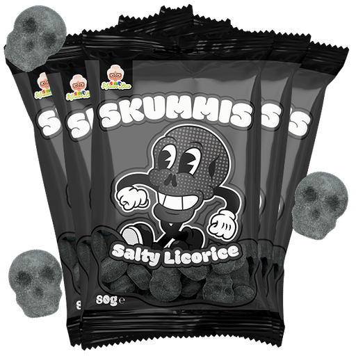 5st - Skummis Salty Licorice 80g