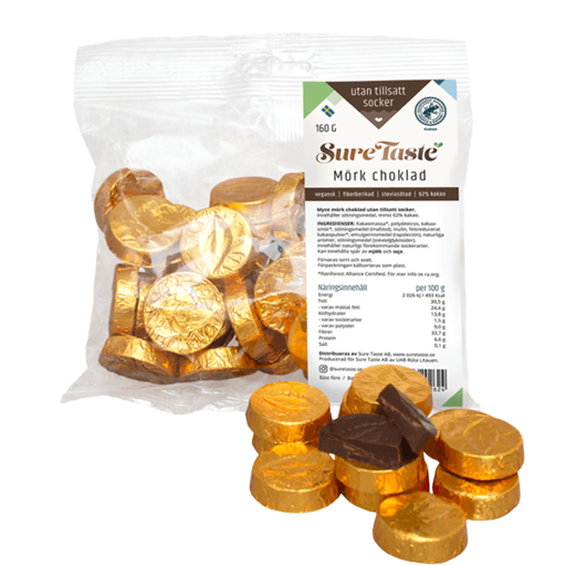 Chokladmynt Mörk Choklad Guld 160g
