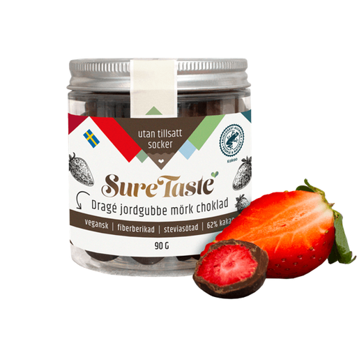 Drage Jordgubb Mörk Choklad 90g