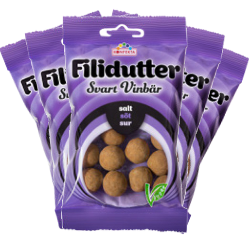 5st - Filidutter Svart Vinbär 65g