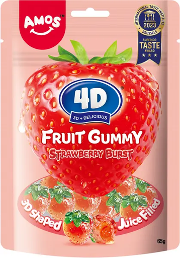 Amos 4D Juicy Strawberry 65G