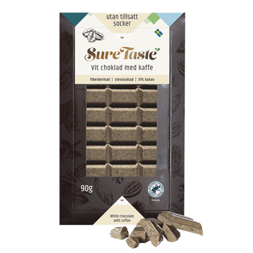 Sure Taste Vit Choklad med Kaffe 90g