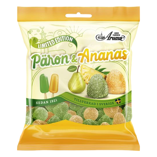 Aroma Päron & Ananastoppar 115g