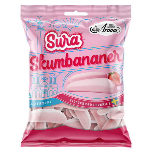 Aroma Sura Skumbananer Jordgubb 95g