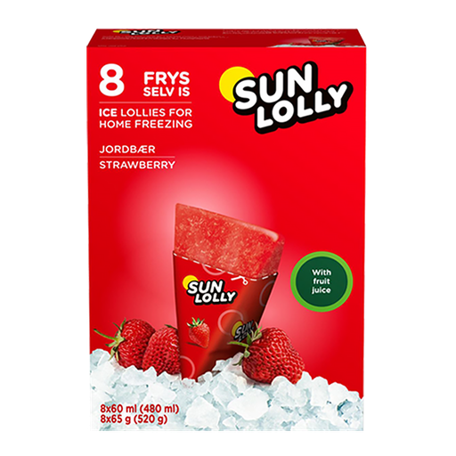 Sun Lolly Jordgubb 8-pack