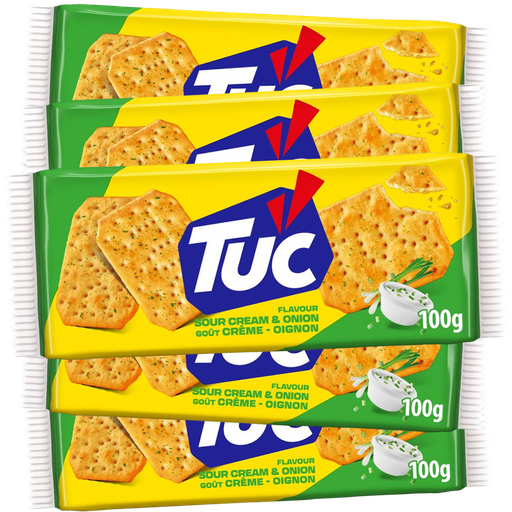 5 pack Tuc Sour Cream&Onion 100g