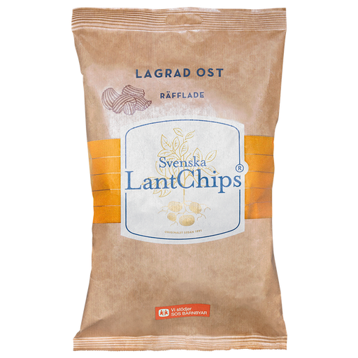 Lantchips Lagrad Ost Räfflade 200g